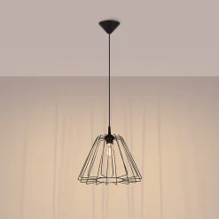 Lampe à suspension en acier 1 lampes 35x35x91cm Sollux