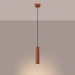 Lampe à suspension en acier 1 lampes 8x8x118cm Sollux