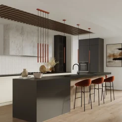 Lampe à suspension en acier 1 ampoule 3000K - 8x8x114cm Sollux