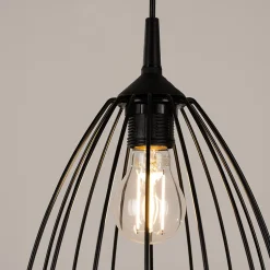 Lampe à suspension en acier 1 lampes 23x23x92cm Sollux