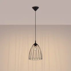 Lampe à suspension en acier 1 lampes 23x23x92cm Sollux