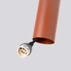 Lampe à suspension en acier 2 ampoules 3000K - 30x6x105cm Sollux