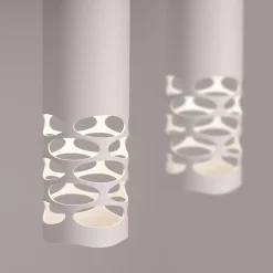 Lampe à suspension en acier 2 lampes 33x6x125cm Sollux