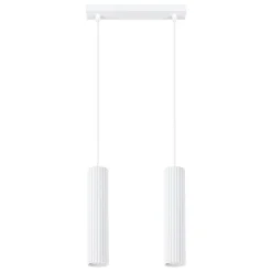 Lampe à suspension en aluminium 2 ampoules 4000K - 30x6.5x90cm Sollux