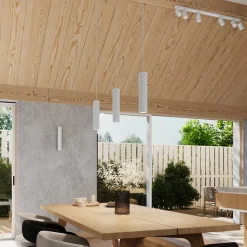 Lampe à suspension en aluminium 3 ampoules 4000K - 19.5x19.5x108cm Sollux