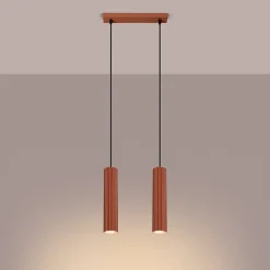 Lampe à suspension en aluminium 2 lampes 30x6.5x90cm Sollux