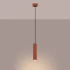 Lampe à suspension en aluminium 1 ampoule 3000K - 8x8x118cm Sollux