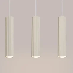 Lampe à suspension en aluminium 3 ampoules 4000K - 45x6.5x98cm Sollux