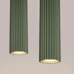 Lampe à suspension en aluminium 2 lampes 30x6.5x90cm Sollux