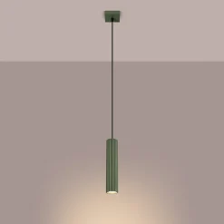 Lampe à suspension en aluminium 1 ampoule 3000K - 8x8x118cm Sollux