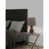 Lampe a poser pied ceramique orange et marron chocolat luminaire