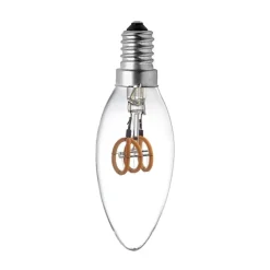 Lampe Ampoule E14 LED Filament Spirale Verre Clair