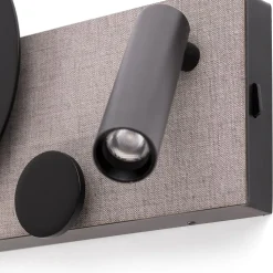 Lampe applique Gauche avec liseuse Klee Faro - IP20 - 10W - 2700K - Noir