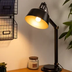 Lampe arc Soul - métal - noir - H55 - 8 cm - Atmosphera