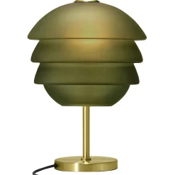 Lampe Athena verte métal verre 29x29x42cm