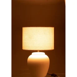 Lampe avec abat-jour en céramique blanc 28x28x48 cm