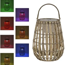 Lampe baladeuse extérieur LED intégrée Lagora Little Garden IP44 blanc chaud + RGB H.28 x Ø22 cm