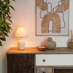 Lampe Balvy - céramique H32 cm - Gris- Atmosphera