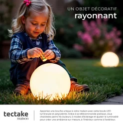 Lampe boule avec éclairage LED 12 W avec télécommande et ampoule