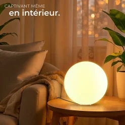 Lampe boule avec éclairage LED 12 W avec télécommande et ampoule