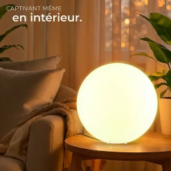 Lampe boule avec éclairage LED 12 W avec télécommande et ampoule
