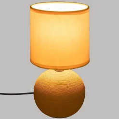 Lampe boule Timeo - jaune ocre - H25 cm - Atmosphera