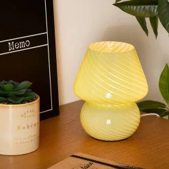 Lampe champignon Cara H18cm vert - Atmosphera