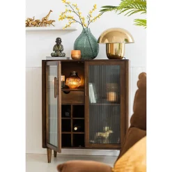 Lampe champignon en métal doré 50x50x45 cm