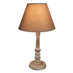 Lampe Charme en bois coloris taupe