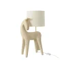 Lampe cheval en résine beige 32x23.5x56 cm