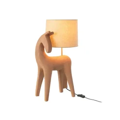 Lampe cheval en résine marron 32x23.5x56 cm