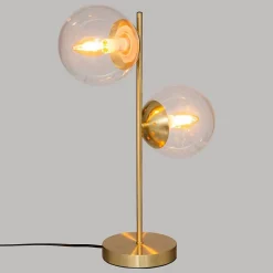Lampe Collectionneur en verre H48cm doré - Atmosphera