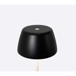 Lampe connectée Trilli Wi-Fi Zafferano - LED rechargeable, tactile, application Wi-Fi, céramique décorée blanche et noire