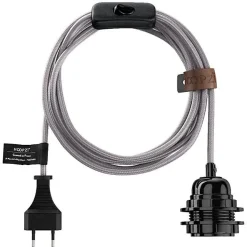 Lampe corde 4.5m Bala - Uni - Gris