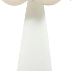 Lampe céramique lin Mathilde blanc