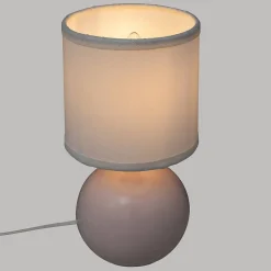 Lampe céramique Timéo H25cm rose clair - Atmosphera