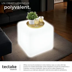 Lampe cube avec éclairage LED 12 W avec télécommande et ampoule