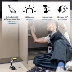 Lampe d'Appoint FISHTEC Ultra Puissante 120 lumens Sans Fil