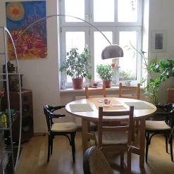 Lampe d'arche moderne en acier réglable - Grande