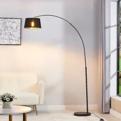 Lampe d'arche moderne noire avec or - Arc Basic
