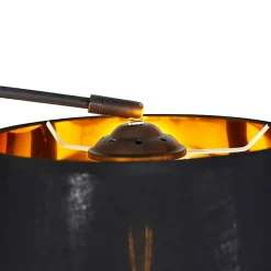 Lampe d'arche moderne noire avec or - Arc Basic