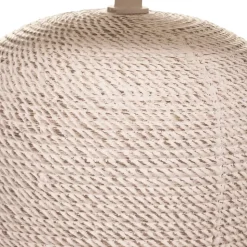 Lampe Davia - beige et blanc - céramique H40 cm - Atmosphera