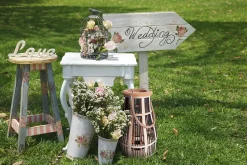 Lampe décorative 'Korbinian' avec bougie LED solaire pour le jardin et le balcon, en rotin naturel, lampe solaire hauteur 35 cm