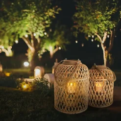 Lampe décorative 'KORBINIAN' avec bougie solaire LED, hauteur : 38 cm LED LM dans la bougie