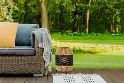 Lampe décorative solaire KORBINIAN avec effet flamme H : 31,5 cm