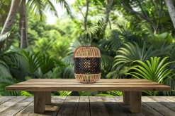 Lampe décorative solaire KORBINIAN avec effet flamme H : 31,5 cm