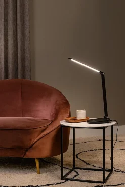 Lampe de bureau ALDWIN en abs avec LED intégré - Noir - Lucide