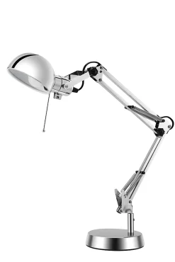 Lampe de bureau Bakossi E14 IP20 argent