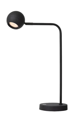 Lampe de bureau COMET en métal avec LED intégré - Noir - Lucide