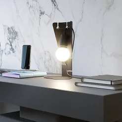 Lampe de bureau en acier 1 lampes 15x15x31cm Sollux